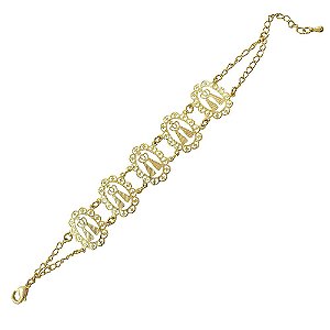 Pulseira NSra Aparecida banhada a ouro 18k