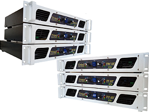 potência amplificador de audio 6000w rms 4 ohms modelo Triell TG6K - bivolt automático