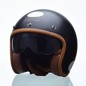 CAPACETE LUCCA SUBLIME BLACKOUT BROWN MATT BLACK