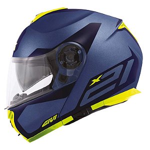 CAPACETE GIVI X21 SPIRIT FOSCO AZUL / AMARELO