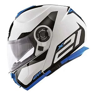 CAPACETE GIVI X21 SPIRIT BRANCO PRETO AZUL