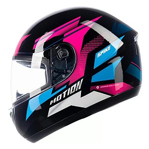 CAPACETE PEELS SPIKE MOTION PRETO ROSA