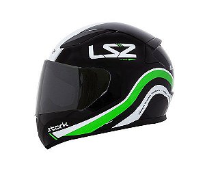 CAPACETE LS2 FF353 RAPID STARK PRETO/VERDE