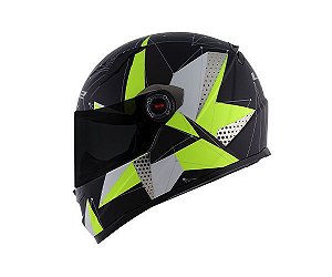 CAPACETE LS2 FF358 BRILLIANT PRETO FOSCO/AMARELO