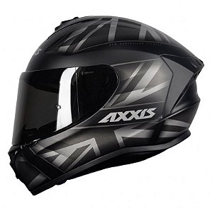 CAPACETE AXXIS DRAKEN UK INGLATERRA PRETO FOSCO