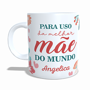 CANECA PERSONALIZADA COM FOTO E NOME DIA DAS MÃES MODELO 01