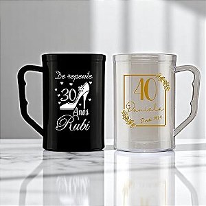 CANECA 300ml PERSONALIZADO FRENTE E VERSO COR ÚNICA