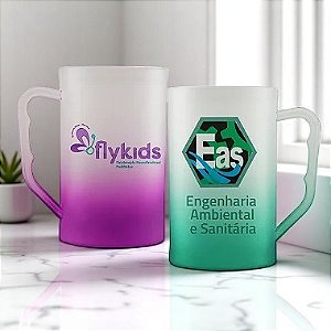 CANECA 500ml DEGRADÊ PERSONALIZADO ESTAMPA COLORIDA