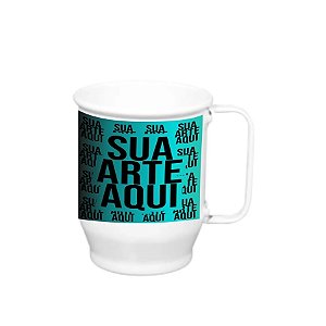 CANECA PERSONALIZADA DE ALUMÍNIO 500ML BRANCA