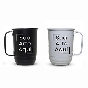 CANECA DE ALUMÍNIO COLORIDA PERSONALIZADA