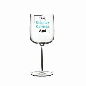 TAÇA DE VIDRO CRISTAL VINHO 481ml PERSONALIZADA