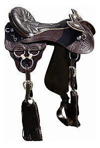 Arreio Cutuco Muares Cabeça Mineira 3 Argolas Luxo