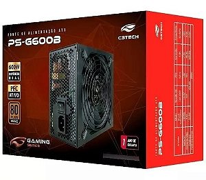 Fonte ATX C3TECH 700W [PS-G700M] PFC Ativo / 80 Plus