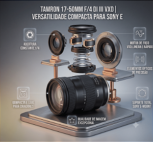 Lente Tamron 17-50mm f/4 Di III VXD Sony E Full Frame