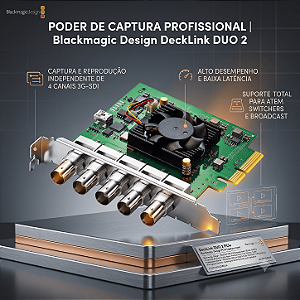 Placa Blackmagic Design DeckLink Duo 2 PCIe 4 Canais SDI Full HD