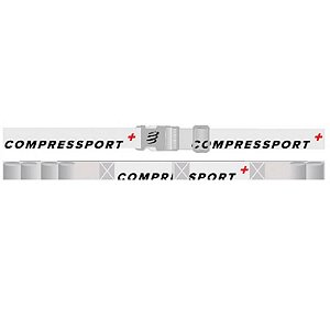 Porta Número Numeral Compressport New Race Belt - Branco