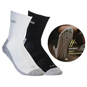 Meia PowerSox Cano Alto Futebol Multi Esportes Antiderrapante DE172B