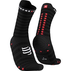 Meia de Compressão Compressport Para Corrida Run Hi V4 Ultra Light - Cano Alto