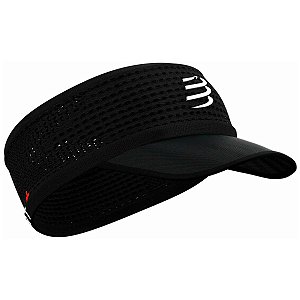 Faixa de Cabeça com Aba Compressport On/Off Ventilada Spiderweb - Preto