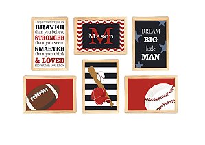 kit quadro esporte infantil decorativo quarto criança bebê