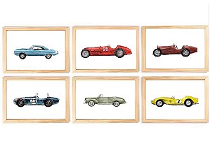 Kit quadro infantil decoração carros antigos transporte infantil decorativo quarto criança bebê menino