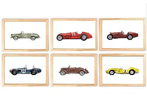 Kit quadro infantil decoração carros antigos transporte infantil decorativo quarto criança bebê menino
