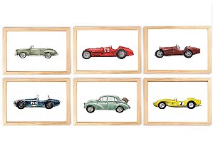 Kit quadro infantil decoração carros antigos transporte infantil decorativo quarto criança bebê menino