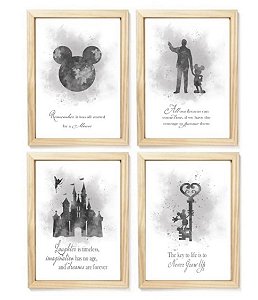 Kit quadro disney mickey decorativo  quarto criança bebê enxoval menino