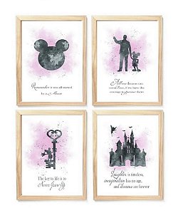 Kit quadro disney mickey decorativo  quarto criança bebê enxoval menina
