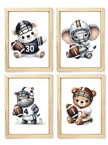 DUPLICADO - Kit quadro infantil decorativo safari esporte quarto criança bebê enxoval menino