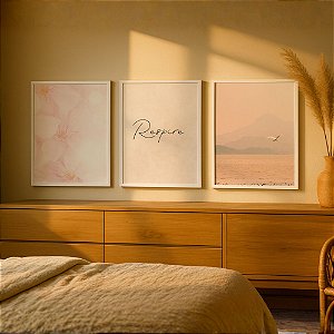 Kit 3 Quadros Respire