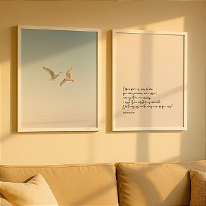 Kit 2 Quadros As aves do céu