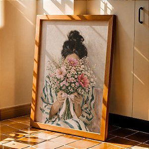 Quadro Mulher Virtuosa Com As Flores