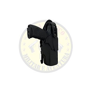 Coldre Excalibur para Beretta APX com 3 níveis de retenção e garfo - Polímero - Maynards