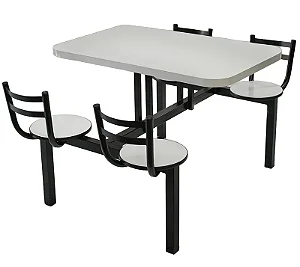 MESA FAST FOOD - 4 LUGARES COM ENCOSTO