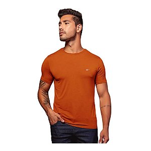 Camisa basica sallo gola careca cor telha