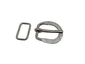 Fivela cabeçada Inox 20MM Bordada  C/Passador 916-B