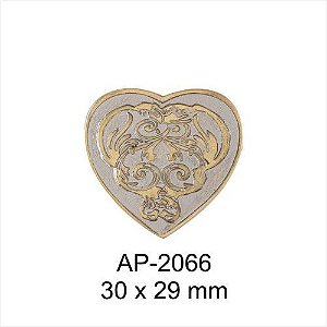 Margarida Rebite Coração AP2066 Detalhe Dourado