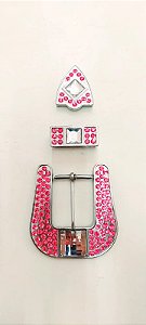Jogo de Fivela A964/40 Strass Rosa