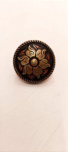 Margarida  Flor 2 zamac ouro velho 29mm macho femea