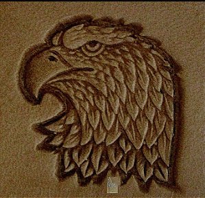 CARIMBO 3D TANDY EAGLE HEAD  #8361