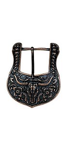 Fivela Americana ouro velho Long Horn FM 3143/ 40mm
