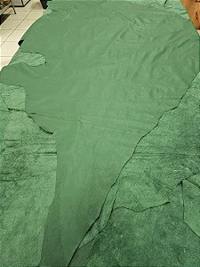 Couro forro Verde  Billiard 0,5mm espessura meia banda 1,73mt quadrado