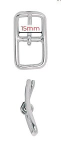 Fivela cabeçada Inox 15MM LIRA ROLIÇA COD100