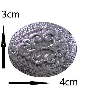 Margarida aplique rebite  Oval Floral