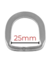 Meia Argola D Inox 25mm