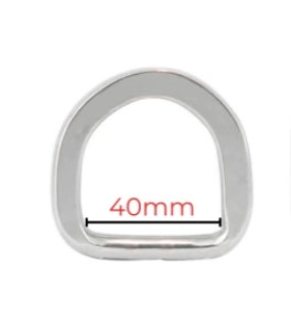 Meia Argola D Inox 40mm
