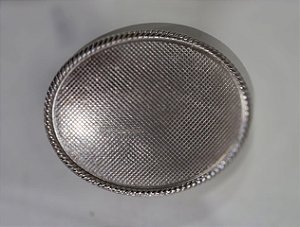 Fivela de Zamac para Encapar em Couro – 9,2cm x 7,3cm oval cod 02
