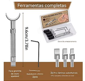 FACA GIRATÓRIA  LEATHERCRAFT com 4 FACAS