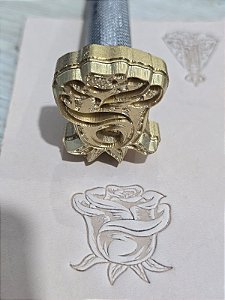 PINO DE LATÃO Botão de Rosa P139 3cm x 3cm